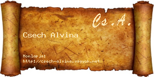 Csech Alvina névjegykártya